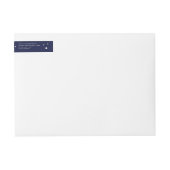 Elegant Navy Stars Wraparound Address Label (Voorkant)