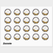 Elegant Navy Sunflower Wedding Stickers (Vel)