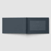 Elegant Navy Typografisch Gastenboek (Volledig)