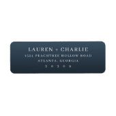 Elegant Navy Typographic Etiket (Voorkant)