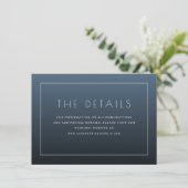 Elegant Navy Typographic Informatiekaartje (Staand voorkant)