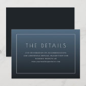 Elegant Navy Typographic Informatiekaartje (Voorkant / Achterkant)