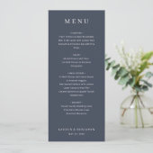 Elegant Navy Typographic Menu (Staand voorkant)