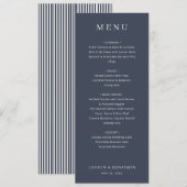 Elegant Navy Typographic Menu (Voorkant / Achterkant)