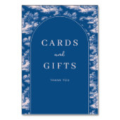 Elegant Navy Vintage Landscape Kaart (Achterkant)