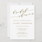 Elegant Navy Waterverf Floral Gold Vrijgezellenfee Kaart (Voorkant)