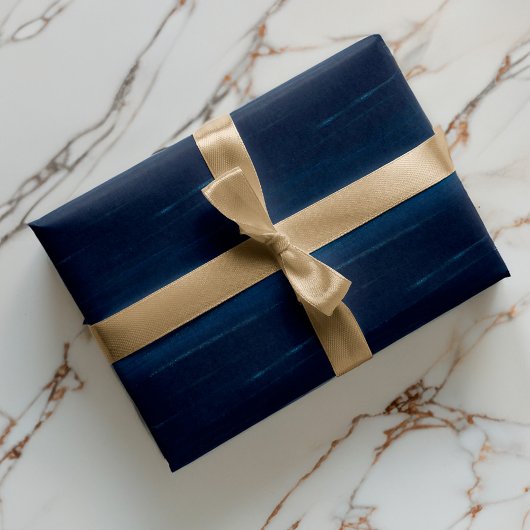 Elegant Navy Waterverf Ink & Golden Jewels Wrappi Inpakpapier Vel