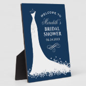 Elegant Navy Wedding Gown Vrijgezellenfeest Welkom Fotoplaat (Zijkant)