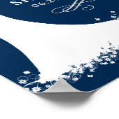 Elegant Navy Wedding Gown Vrijgezellenfeest Welkom Poster (Hoek)