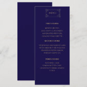 Elegant Navy wedding Menu (Voorkant / Achterkant)