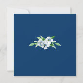 Elegant Navy & White Bridal Shower Invitation Kaart (Achterkant)