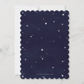 Elegant Navy + White Magical Stars Halloween Party Kaart (Achterkant)