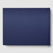 Elegant Navy With Hearts Guest Book Gastenboek (Achterkant)