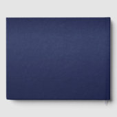 Elegant Navy With Hearts Guest Book Gastenboek (Achterkant)