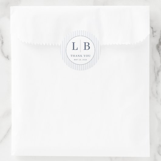 Elegant Navyblauw Embleem Ronde Sticker (Tas)