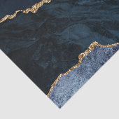 Elegant Navyblauw Goud Glitter Marmer Tissuepapier (Detail)