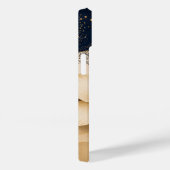 Elegant Navyblauw & Gouden Bloemmotief Case-Mate iPhone Case (Achterkant / Rechts)