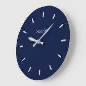 Elegant Navyblauw Grote Klok (Hoek)