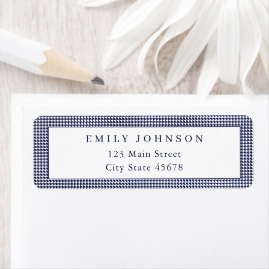 Elegant Navyblauw Hondsdraught Retouradres Etiket (Insitu)