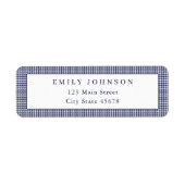 Elegant Navyblauw Hondsdraught Retouradres Etiket (Voorkant)