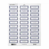 Elegant Navyblauw Hondsdraught Retouradres Etiket (Full Sheet)