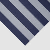 Elegant Navyblauw Lichtblauw Gestreept Patroon Tissuepapier (Detail)