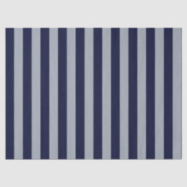 Elegant Navyblauw Lichtblauw Gestreept Patroon Tissuepapier