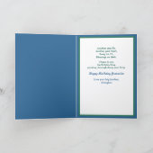 Elegant Navyblauw Pak Afro-Amerikaanse Verjaardag Kaart (Binnen)