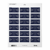Elegant Navyblauw Retouradres Etiket (Full Sheet)