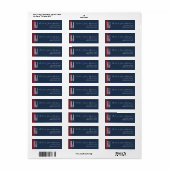Elegant Navyblauw Retouradreslabel Etiket (Full Sheet)