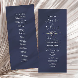 Elegant Navyblauw Trouwprogramma