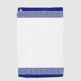 Elegant Navyblauw & Wit Golfhanddoek