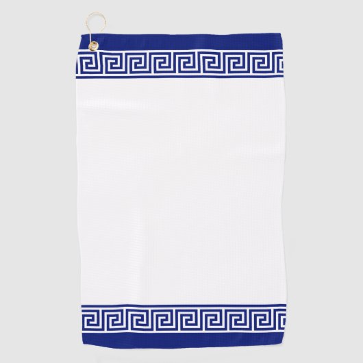 Elegant Navyblauw & Wit Golfhanddoek (Voorkant)