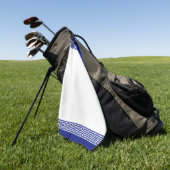 Elegant Navyblauw & Wit Golfhanddoek (Groen)