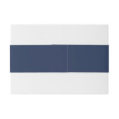 Elegant Navyblauw & Wit Oversized Script Trouwkaar Uitnodigingen Wikkel (Achterkant Voorbeeld)