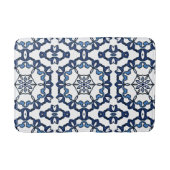 Elegant  Nederlands Delft Blue Floral Pattern Badmat (Voorkant)