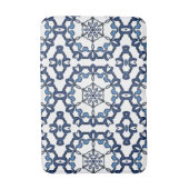 Elegant  Nederlands Delft Blue Floral Pattern Badmat (Voorkant Verticaal)