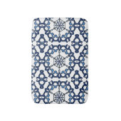 Elegant  Nederlands Delft Blue Floral Pattern Badmat (Voorkant Verticaal)