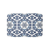 Elegant  Nederlands Delft Blue Floral Pattern Badmat (Voorkant)