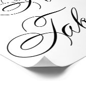 Elegant neem alsjeblieft één zwart script | Horizo Poster (Hoek)