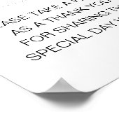 Elegant, neem een favoriete bruiloft bord. poster (Hoek)