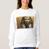  Elegant Nefertiti Pharaoh Line Art – Women's Egyp Trui (Voorkant)