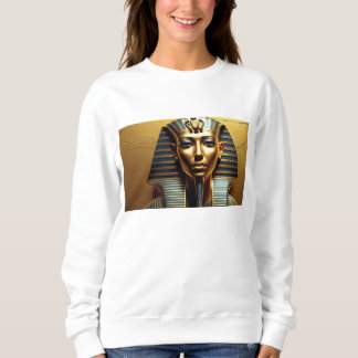  Elegant Nefertiti Pharaoh Line Art – Women's Egyp Trui