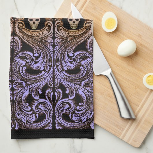 Elegant, , neo-Victoriaans, steampunk, gothic Sa Theedoek (Quarter Fold)