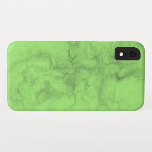 Elegant Neon Green Marble iPhone case (Achterkant (horizontaal))