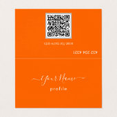 elegant neon oranje visitekaartje (Buitenkant ongevouwen)