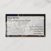 Elegant Neon Pop-Art Retro-telefoontoestel Visitek Visitekaartje (Achterkant)