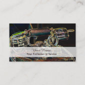 Elegant Neon Pop-Art Retro-telefoontoestel Visitek Visitekaartje (Voorkant)