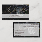 Elegant Neon Pop-Art Retro-telefoontoestel Visitek Visitekaartje (Voorkant / Achterkant)