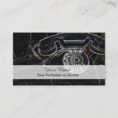 Elegant Neon Pop-Art Retro-telefoontoestel Visitek Visitekaartje (Voorkant)